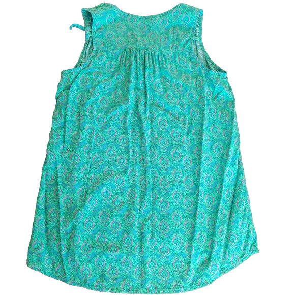 CLEARANCE The North Face Ladies Medium Green Geometric Sleeveless Outdoors Hike - Picture 2 of 4